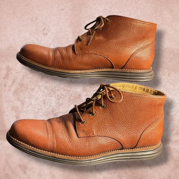 Men\'s 8.5 COLE HAAN Brown Leather OriginalGrand Chukka Boots (Style #C23429) EUC main image 12